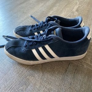 Women’s Adidas suede navy sneakers